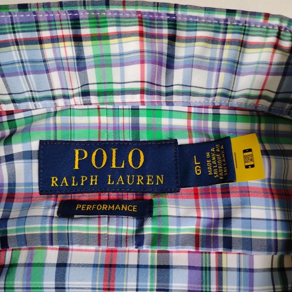 Ralph Lauren Performance Shirt Large Mens Wicking Plaid Button Down Preppy Golf - Picture 3 of 11